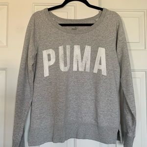 Grey Puma Plus Size Sweatshirt